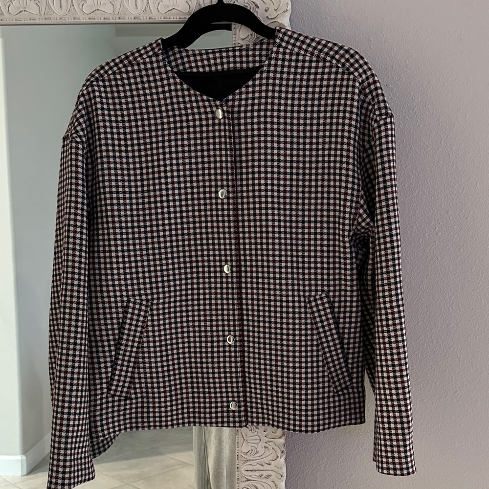 Madewell Suiting Bomber Checkered Jacket